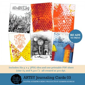 ArtsyJournalingCards03 - inspirló rajzok és idézetek